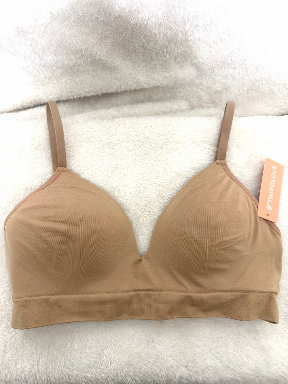 ThirdLove Form 360 Fit Wireless Bra in the color Taupe Size M